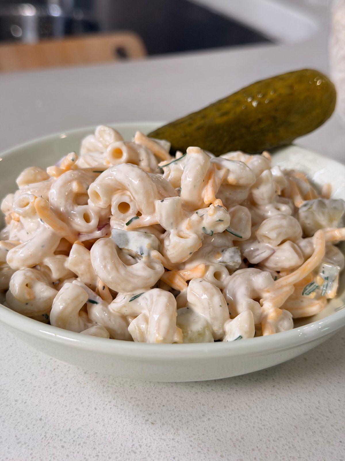 Dill Pickle Macaroni Salad