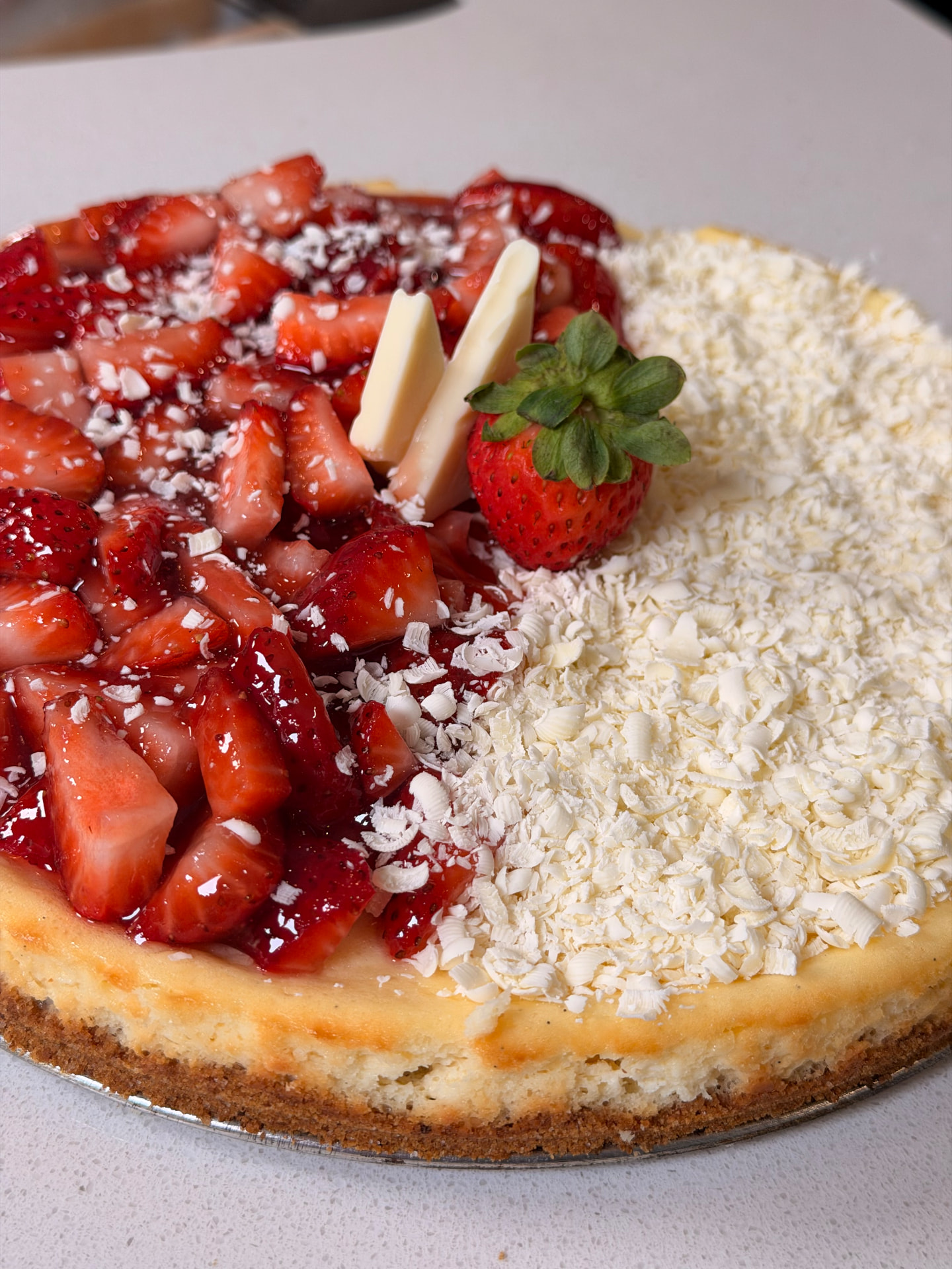 Strawberry White Chocolate Cheesecake