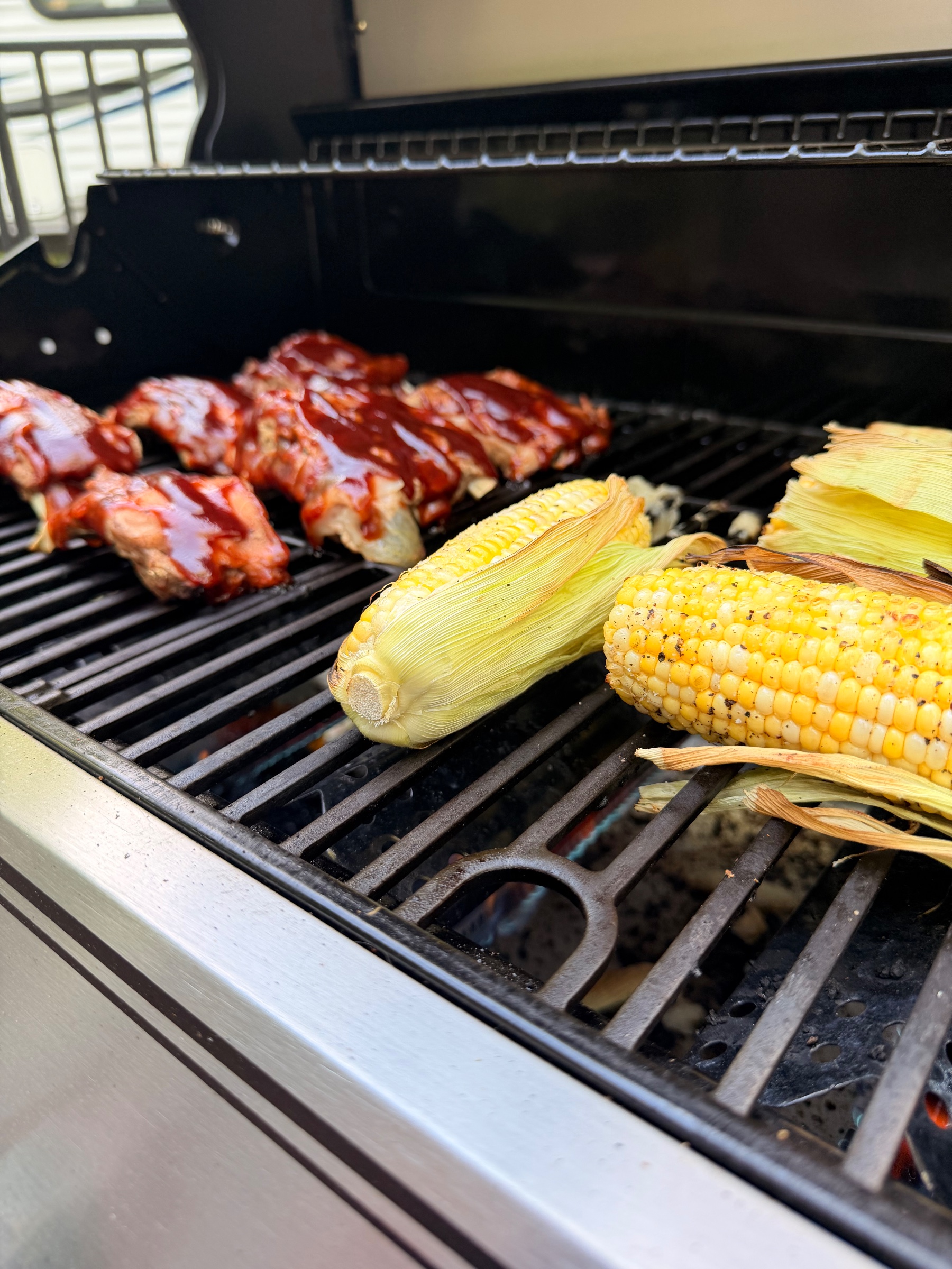 Pressure Cooker Baby Back Ribs with Grilled Corn