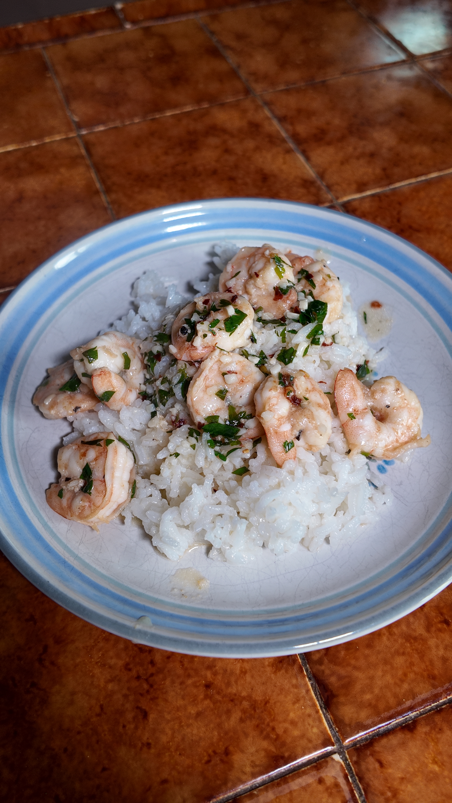 Garlic Butter Shrimp Skillet